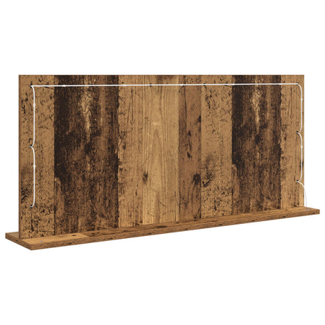 Vanity Mirror With Led Lights Old Wood 100X45X18 Cm