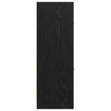 Apothecary Cabinet Black Oak 30X41X118 Cm Engineered Wood