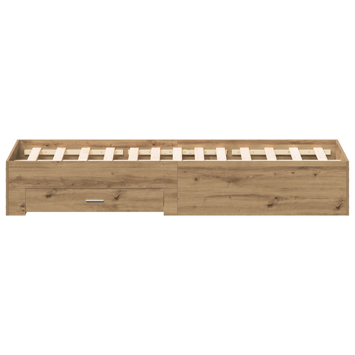 Bed Frame With Drawers Artisan Oak 135X190 Cm Engineered Wood