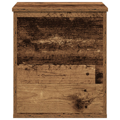 Storage Box Old Wood 40X42X46 Cm Engineered Wood