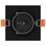 Recessed Spotlights 24 Pcs Square Gu10 Black 91X91 Mm