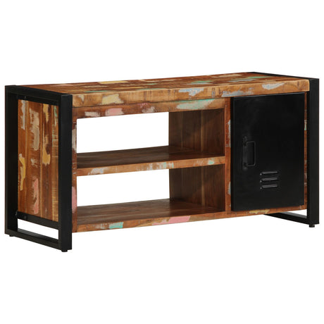 Shoe Bench Multicolour 100X40X50 Cm Solid Wood Reclaimed