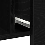 Sideboard Black Oak 100X36X60 Cm Engineered Wood
