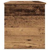 Storage Box With Lid Old Wood 100X42X46 Cm Engineered Wood