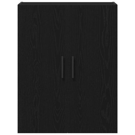 Wall Mounted Cabinet Black Oak 69,5X34X90 Cm Engineered Wood