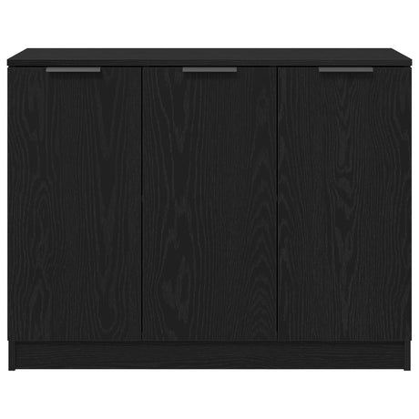 Sideboard Black Oak 90,5X30X70 Cm Engineered Wood