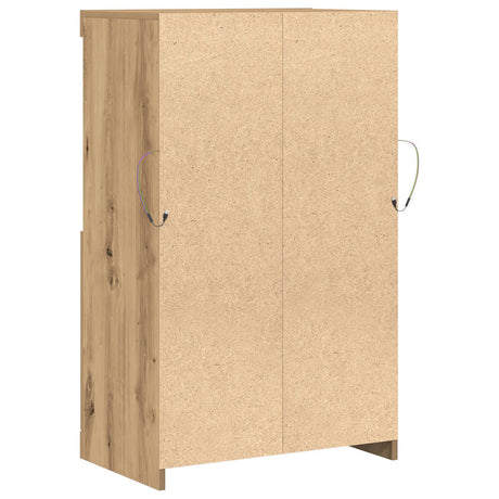 Sideboard With Led Lights Artisan Oak 60X37X100 Cm