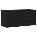 Storage Box With Lid Black Oak 100X42X46 Cm Engineered Wood