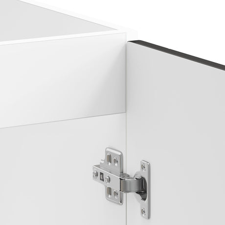 Porto Sink Base Cabinet With Sink - Black - 80X46X84.5 Cm - Made Of Engineered Wood