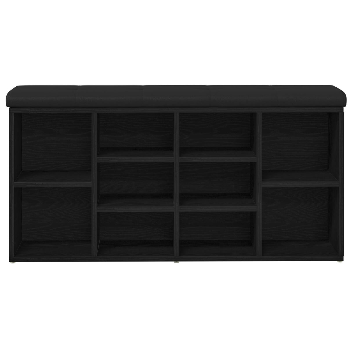 Storage Bench Black Oak 100X30X48 Cm Engineered Wood
