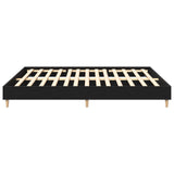 Bed Frame Black Oak 160X200 Cm Engineered Wood