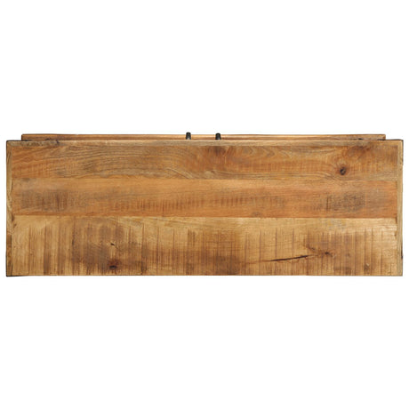 Shoe Bench 110X38X45 Cm Solid Wood Rough Mango