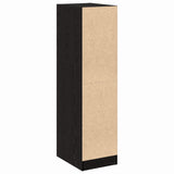 Apothecary Cabinet Black Oak 30X41X118 Cm Engineered Wood