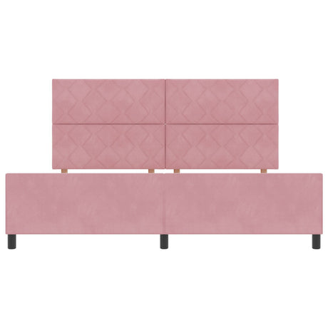 Bed Frame Pink 200X200 Cm Velvet