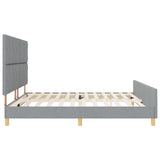 Light Grey Fabric Bed Frame 200X200 Cm
