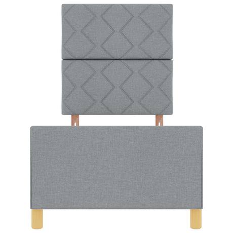 Bed Frame Light Grey 80X200 Cm Fabric