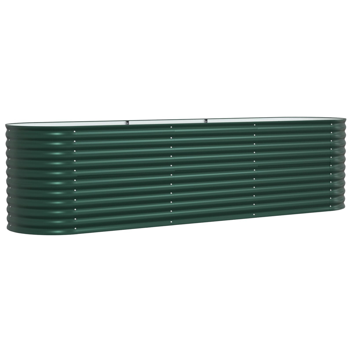 Garden Raised Bed Green 320X80X81 Cm Galvanized Steel