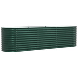 Garden Raised Bed Green 320X80X81 Cm Galvanized Steel