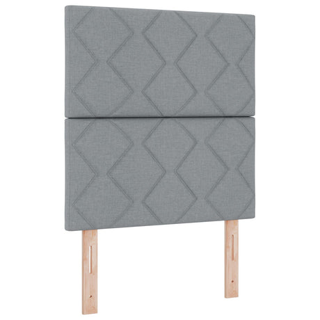 Bed Frame Light Grey 80X200 Cm Fabric