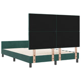 Bed Frame Dark Green 140X190 Cm Velvet