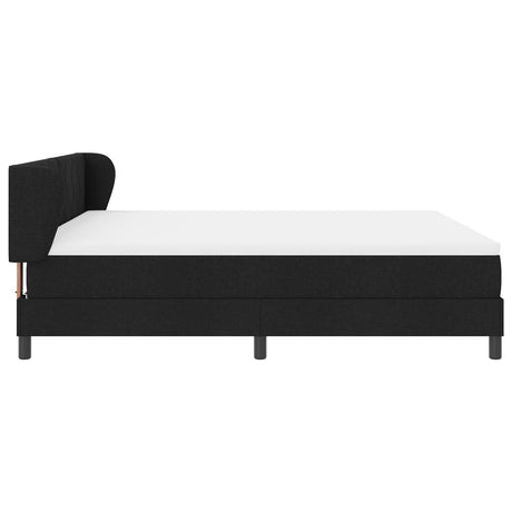 Box Spring Bed With Mattress Black 180X200 Cm Fabric
