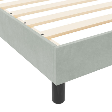 Bed Frame Light Grey 140X190 Cm Velvet
