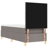 Box Spring Bed With Mattress Taupe 80X200 Cm Fabric