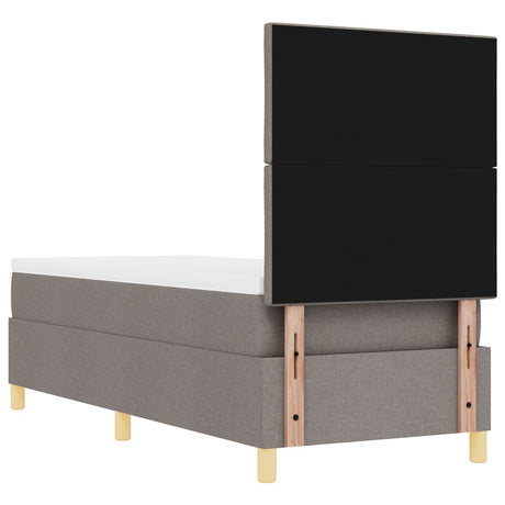 Box Spring Bed With Mattress Taupe 80X200 Cm Fabric