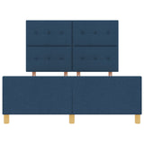 Bed Frame Blue 160X200 Cm Fabric