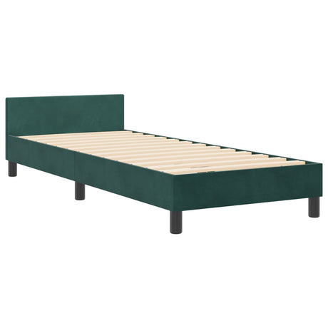 Bed Frame Dark Green 80X200 Cm Velvet