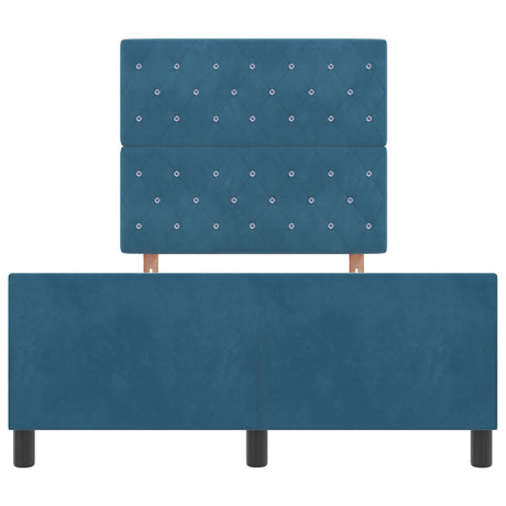 Bed Frame Dark Blue 120X200 Cm Velvet