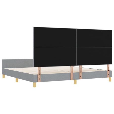 Light Grey Fabric Bed Frame 200X200 Cm