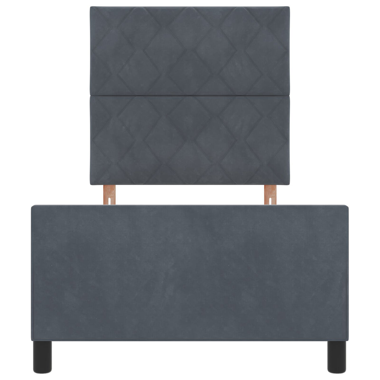 Dark Grey Velvet Bed Frame 90X200 Cm