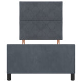 Dark Grey Velvet Bed Frame 90X200 Cm