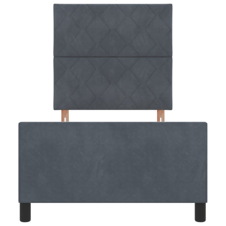 Dark Grey Velvet Bed Frame 90X200 Cm