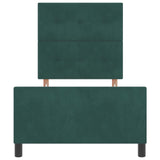 Dark Green Velvet Bed Frame 80X200 Cm