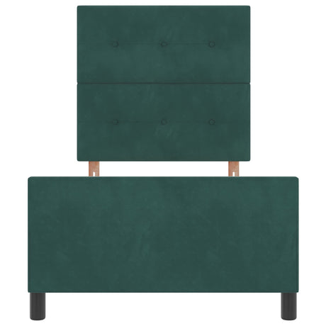Dark Green Velvet Bed Frame 80X200 Cm