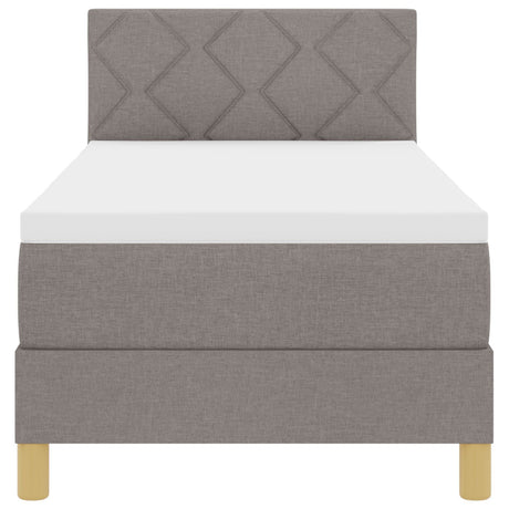 Box Spring Bed With Mattress Taupe 80X200 Cm Fabric