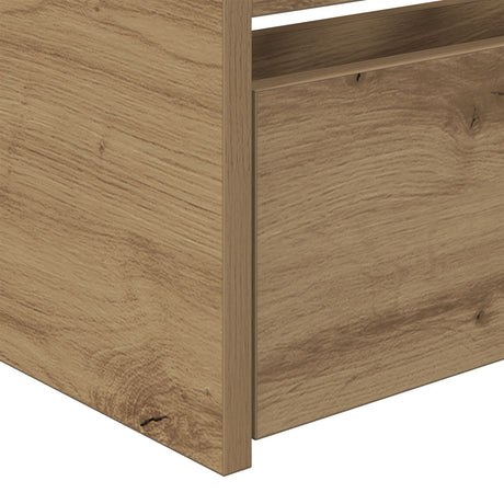 Daybed With Drawers Artisan Oak Engineered Wood 75 X 190 Cm