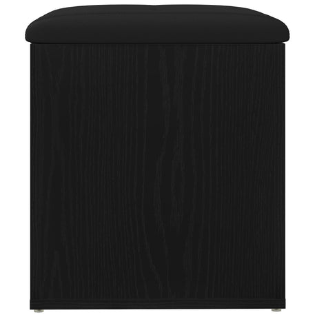 Storage Bench Black Oak 42X42X45 Cm Solid Wood