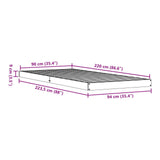 Floor Bed Frame 90X220 Cm Solid Wood Pine