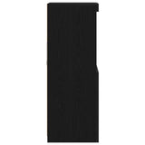 Sideboard With Led Lights Black Oak 41X37X100 Cm