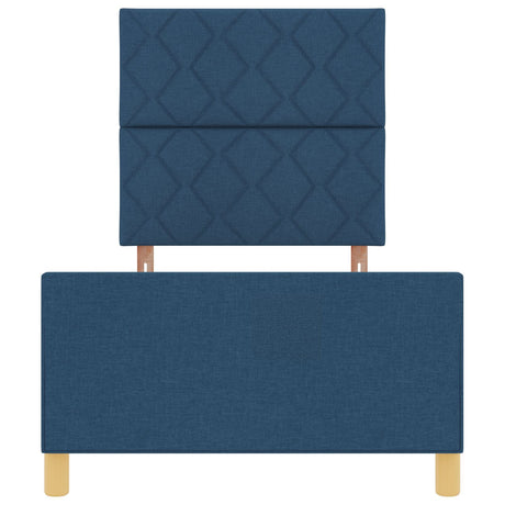 Blue Fabric Bed Frame 90X200 Cm