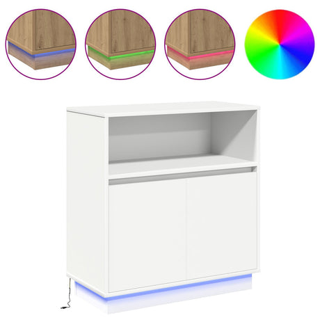 Sideboard With Led 71X34,5X75 Cm Engineered Wood