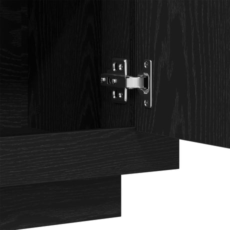 Sideboard Black Oak 80X40X75 Cm Engineered Wood