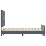 Bed Frame Dark Grey 120X200 Cm Velvet