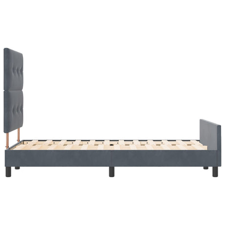 Bed Frame Dark Grey 120X200 Cm Velvet