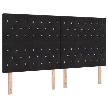 Bed Frame Black 180X200 Cm Velvet