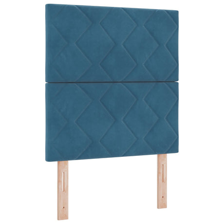 Dark Blue Velvet Bed Frame 80X200 Cm