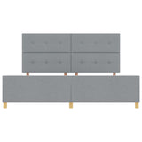 Bed Frame Light Grey 200X200 Cm Fabric
